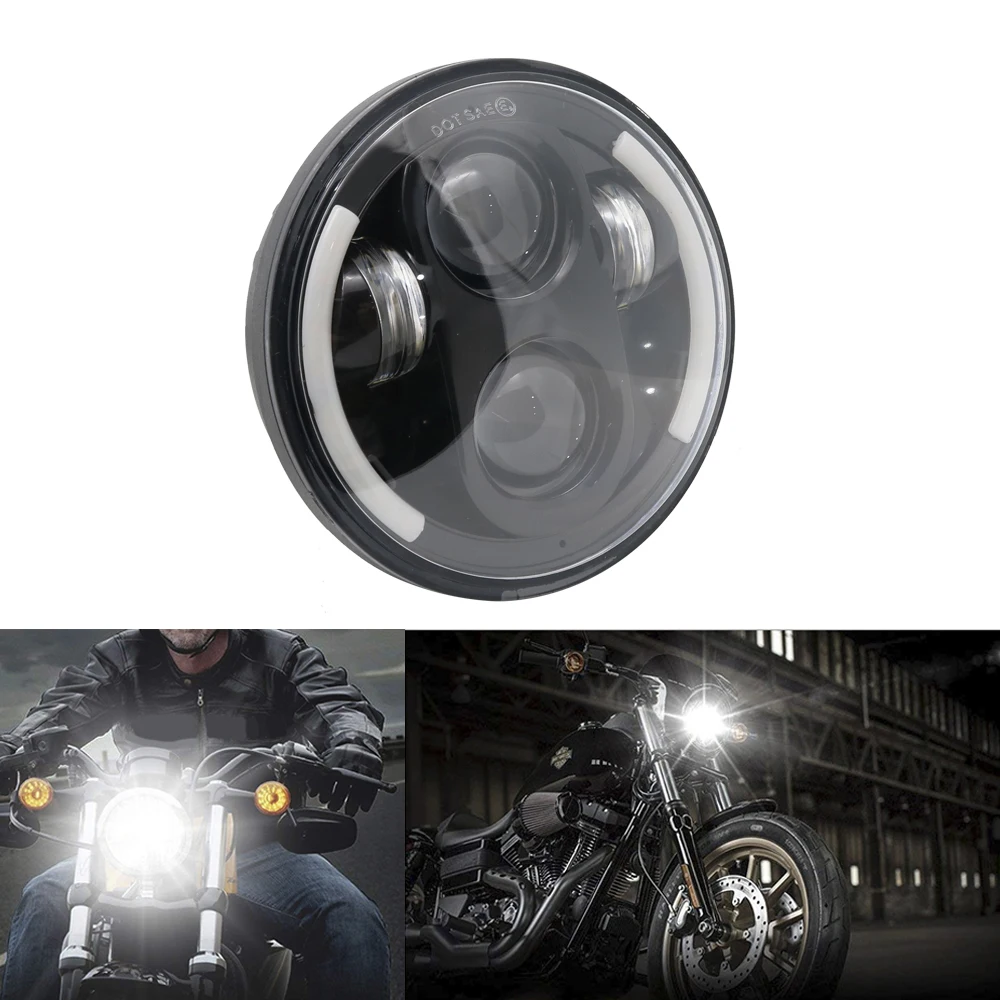 Светодиодные фары 6000K 5 75 дюйма подходят для мотоциклов Sportster 3/4 дальнего/ближнего