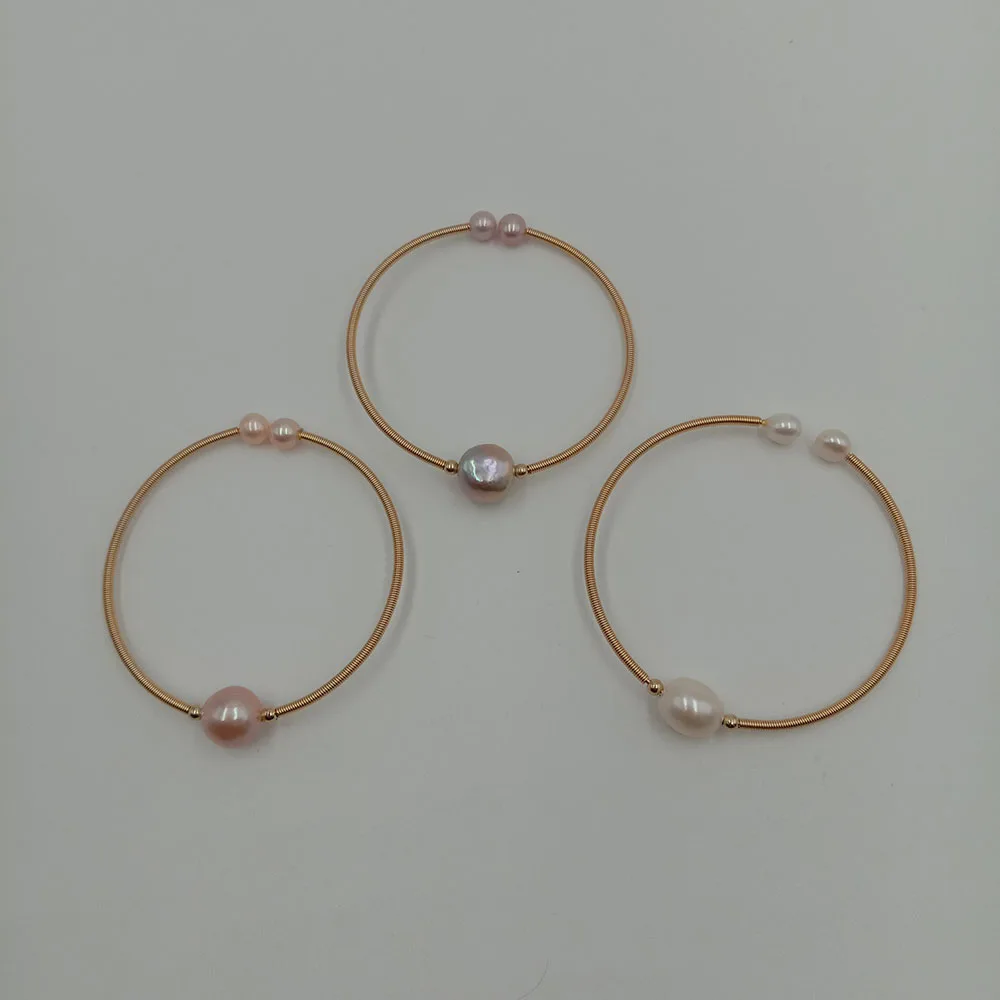 Браслет из пресноводного жемчуга в стиле барокко браслет 100% натурального с