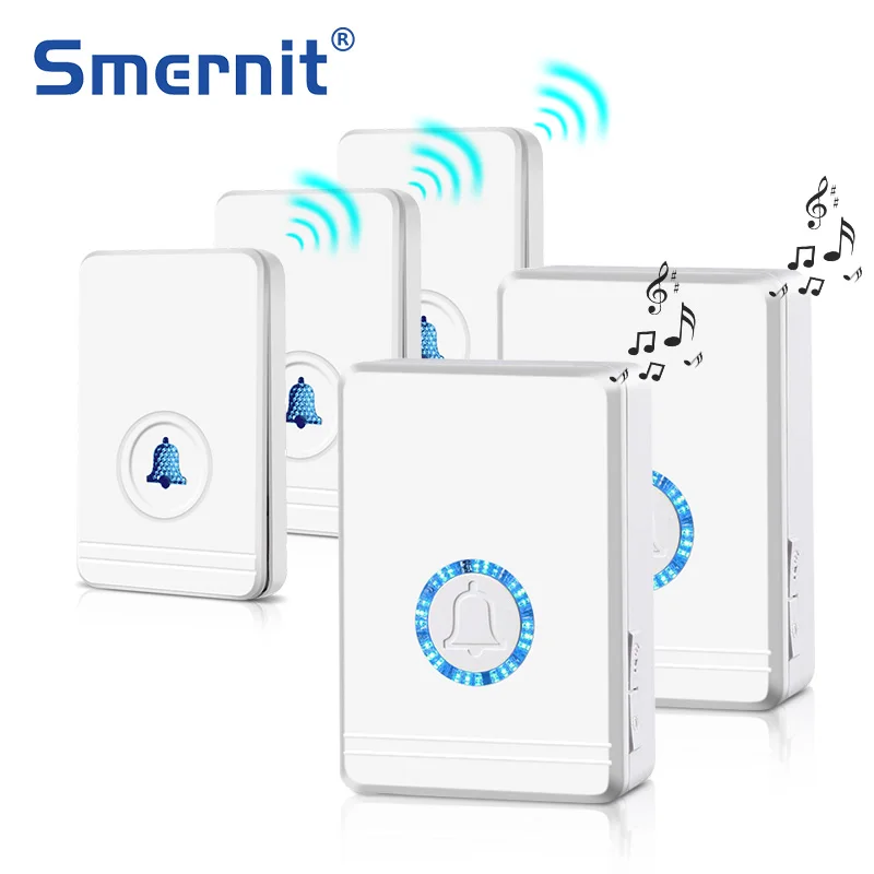 Водонепроницаемый беспроводной дверной звонок с вилкой Стандарта ЕС/США