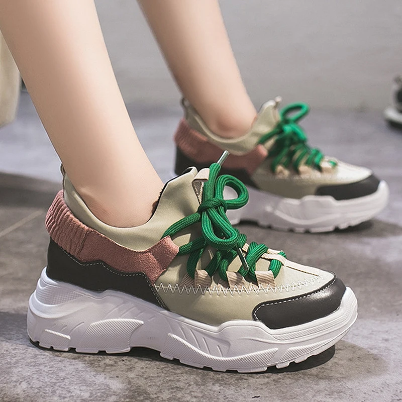 Женские кроссовки на массивной платформе Weweya белые Модные осенние прогулочные