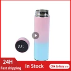 Интеллектуальный цифровой термос с логотипом на заказ, чашка для воды с сенсорным дисплеем температуры, креативные Термосы Из Нержавеющей Стали, кофейная кружка, подарки