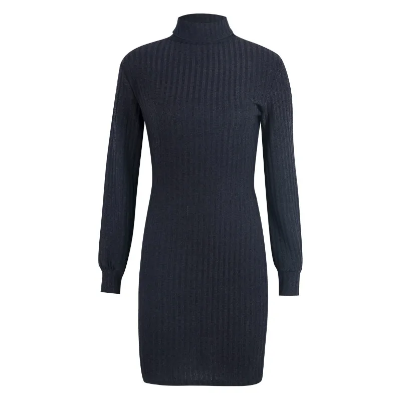 Осенне зимнее платье женское теплое мягкое свитер облегающее пуловер с длинным