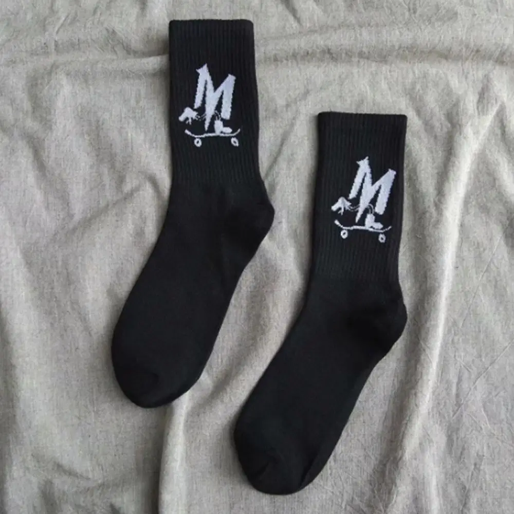 Мужские повседневные хлопковые носки с мультяшными надписями модные новые