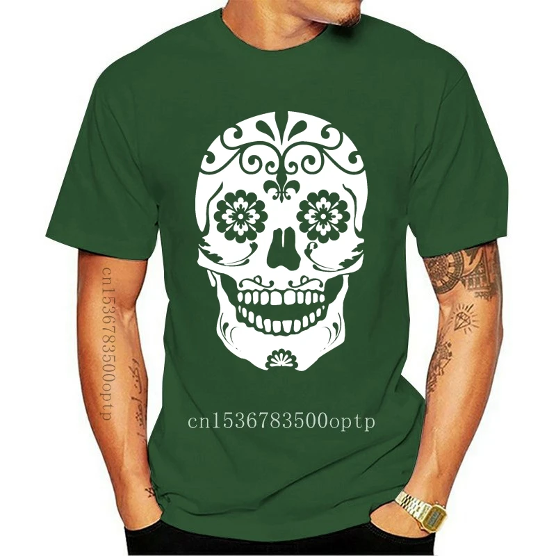 

Мужская футболка с изображением сахарного черепа с коротким рукавом