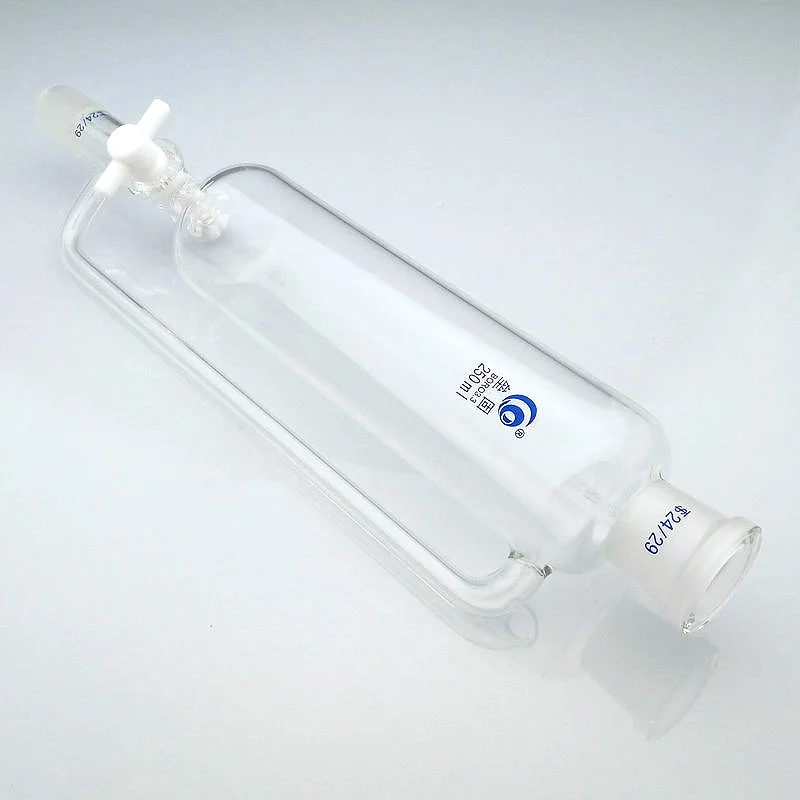Embudo de separación de presión constante con pistón de PTFE, embudo de gota para experimentos de extracción de laboratorio, 25ml a 1000ml, 1 ud.
