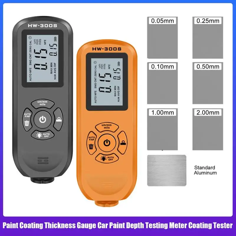 

Paint Coating Thickness Gauge Car Paint Depth Testing Meter Coating Tester Micron Gauge Horizontal Display/Portrait Display