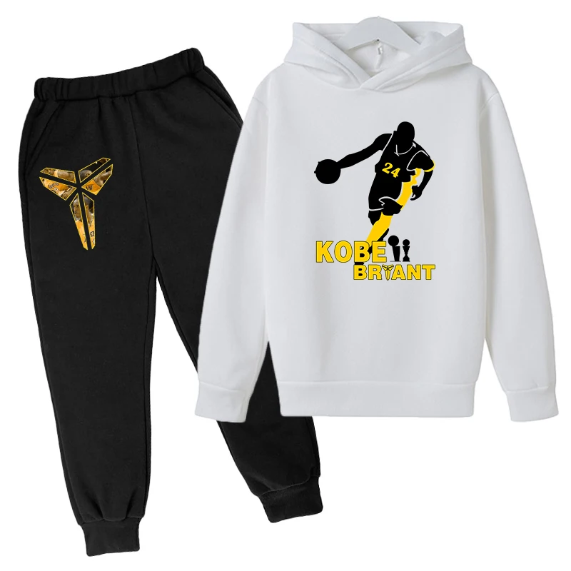 

Baby Boys Super Cool Basketball Hoodie Suits Cartoon Sweatshirt Kids Pullover Sports Pants Print Clothes Spring Autumn Coat