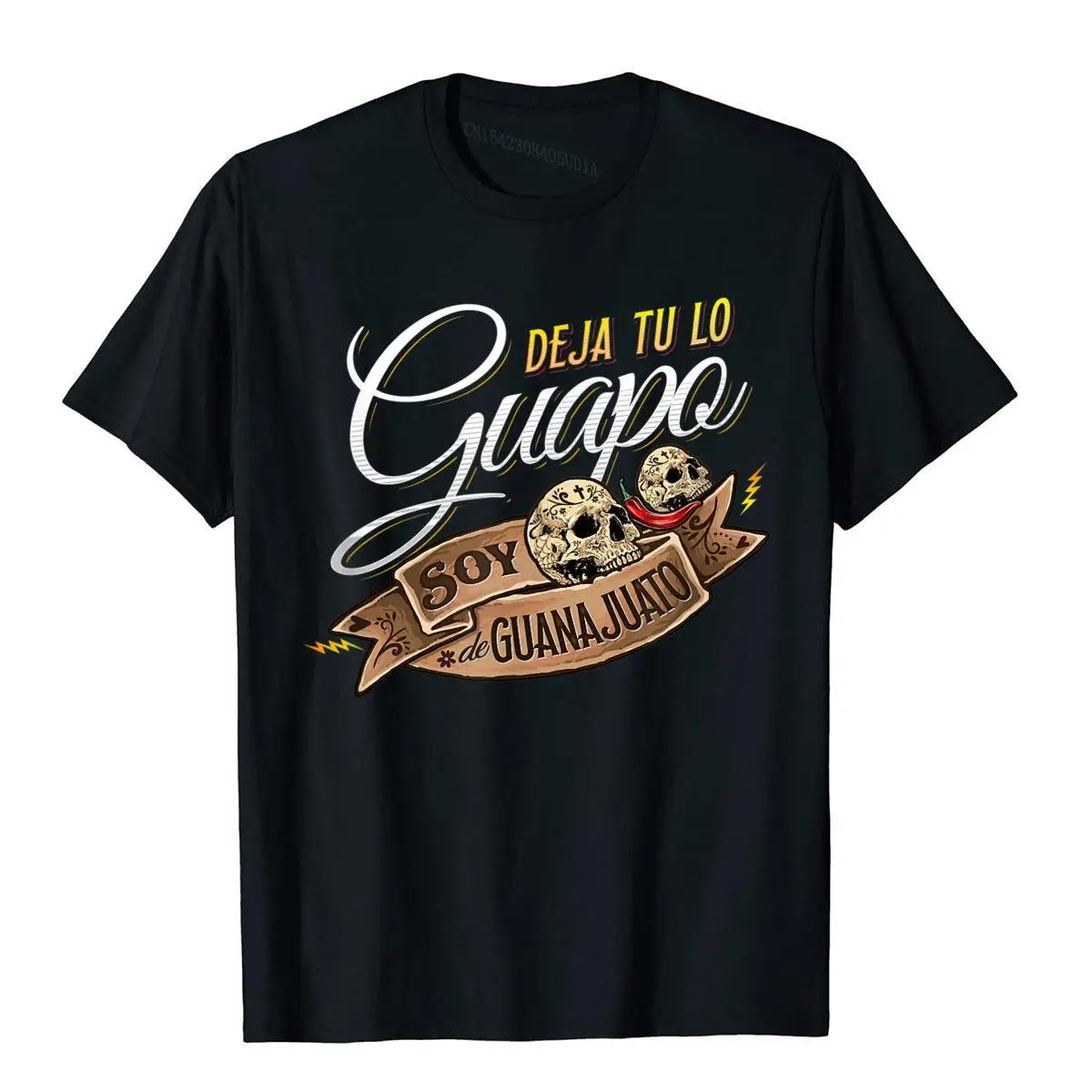 

Мужская хлопковая футболка Deja Tu Lo Guapo Soy De Guanajuato, мужские топы, европейская футболка, уличная приталенная Рождественская одежда