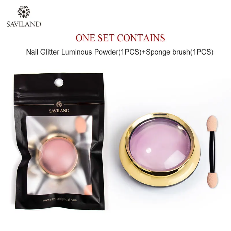 SAVILAND светится в темноте блеск для ногтей порошок светящийся флуоресцентный