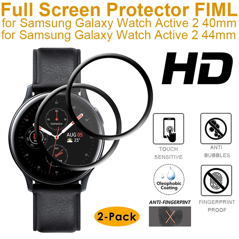 

3D Full Screen Protector Cover for Samsung Galaxy Watch Active 2 40mm 44mm HD Anti-Bubble Soft Round Edge Screen Protector film