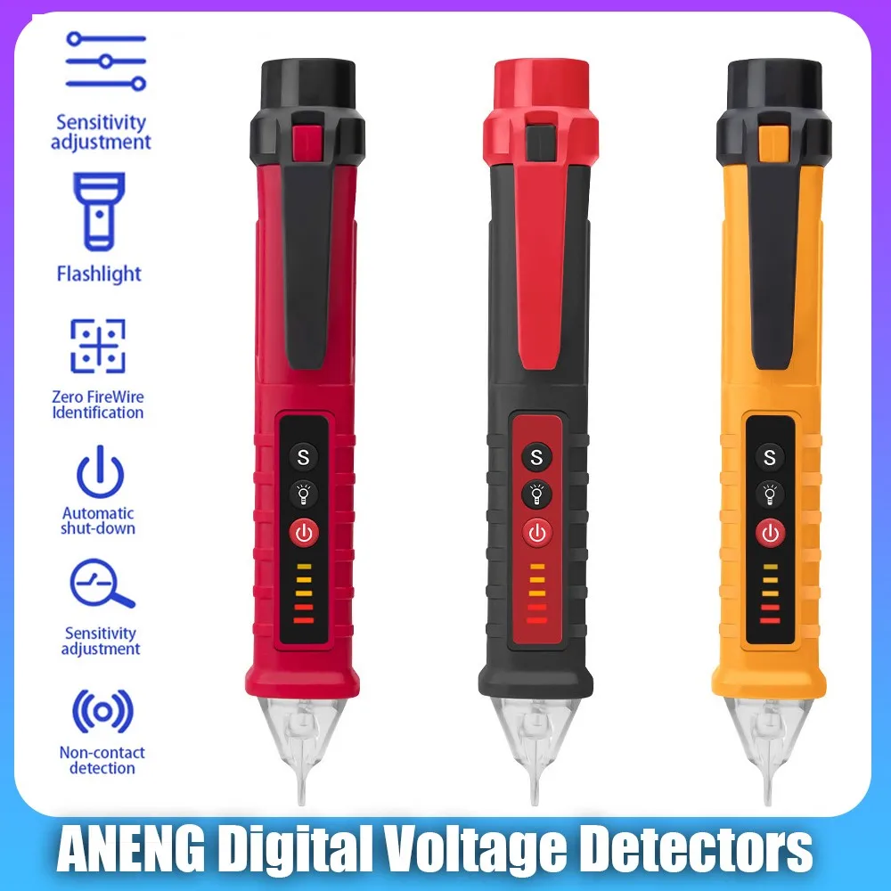 

ANENG VD802 VC1010 Non-contact AC Voltage Detector Tester Meter 12V-1000v Pen Style Electric Indicator LED Voltage Meter Testers