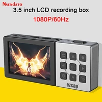 ezcap273 1080p 60fps hd video game capture recording box with 3 5 inch screen built speaker mic input record video to micro sd