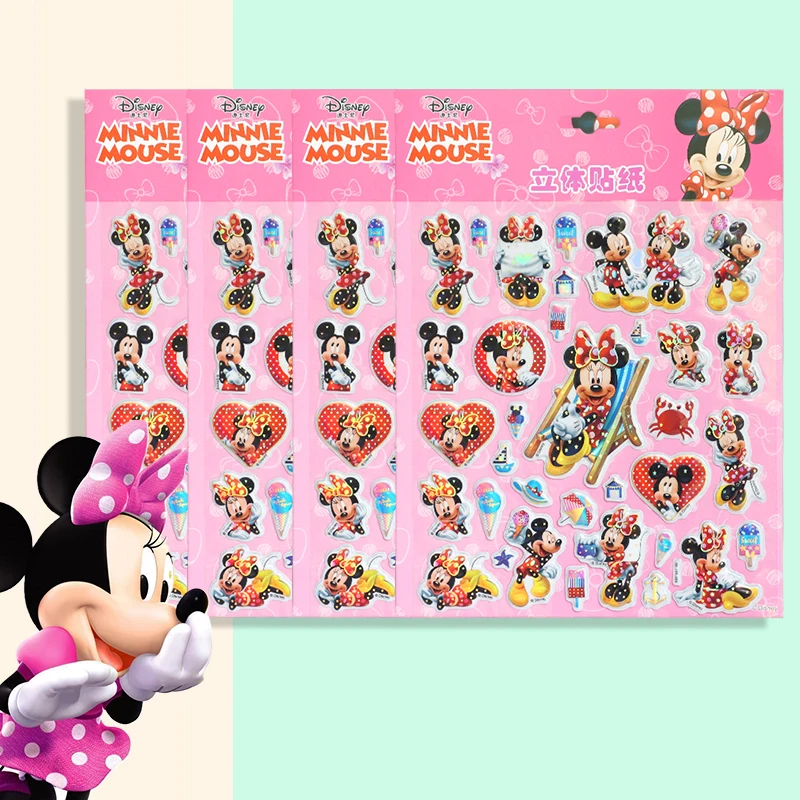 Disney Cartoon Frozen Princess Elsa Anna Mickey Minnie Bubble Stickers Snow White Sofia Labels For Kids Notebook Decor | Игрушки и хобби