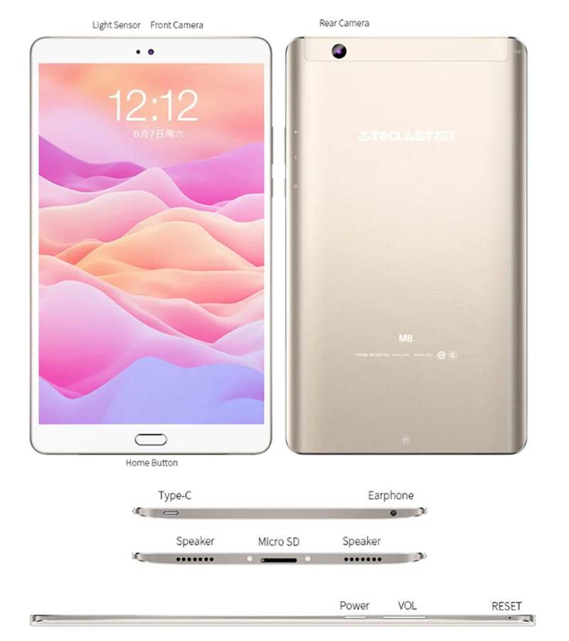 Teclast M8 8 4 дюймовый планшетный ПК Android 7 1 Allwinner A63 ГГц четырехъядерный процессор 3 ГБ