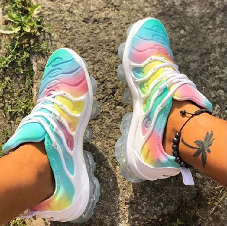 

Comfortable Women Sneakers Summer Outdoor Sports Shoes Multicolor Leisure Lace Up Plus Size Vulcanized Shoes Zapatos De Mujer