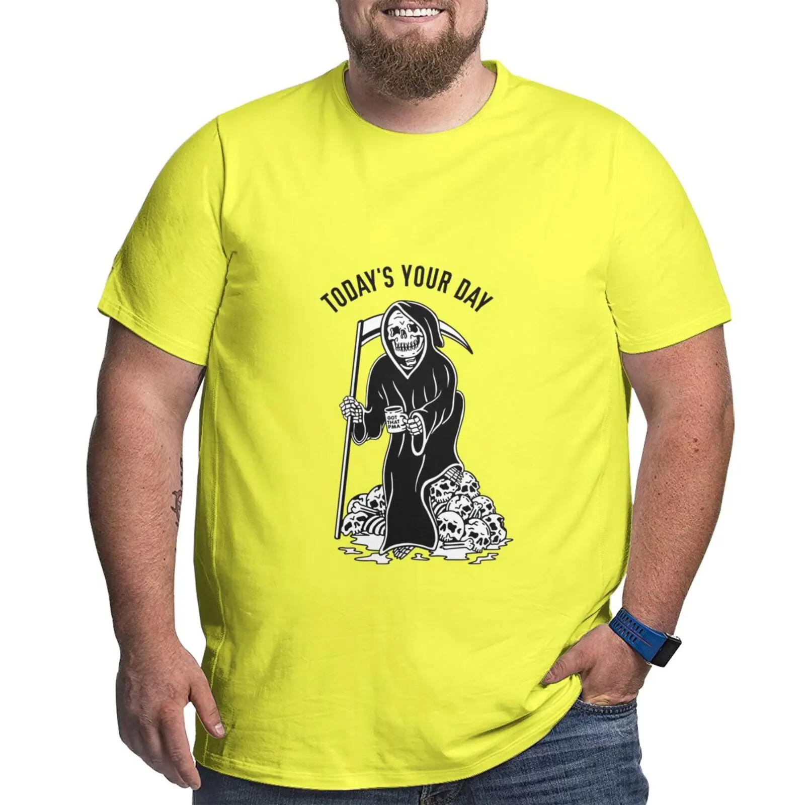 

Big Size Men's T-Shirt Cotton Tees Tops Plus Size Multi-colour1