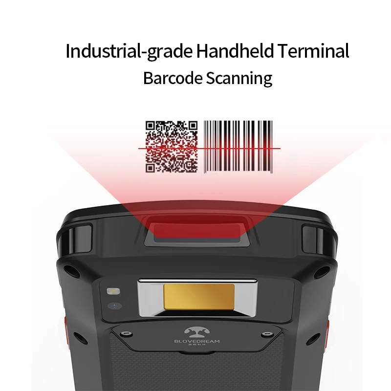 Blovedream S80 4G LTE Rugged inventory handheld Industrial android 9.0 pda fingerprint scanner with 1D 2D laser barcode reader