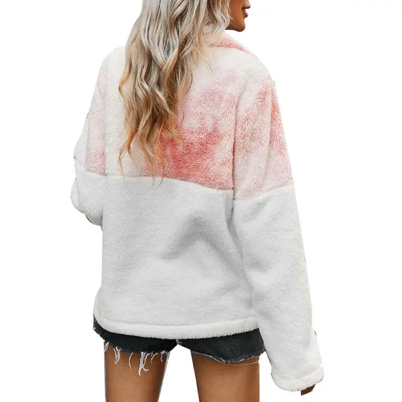 

Autumn Women Fluffy Thick Pullover Sweatshirt Ladies Long Sleeve Casual Tops