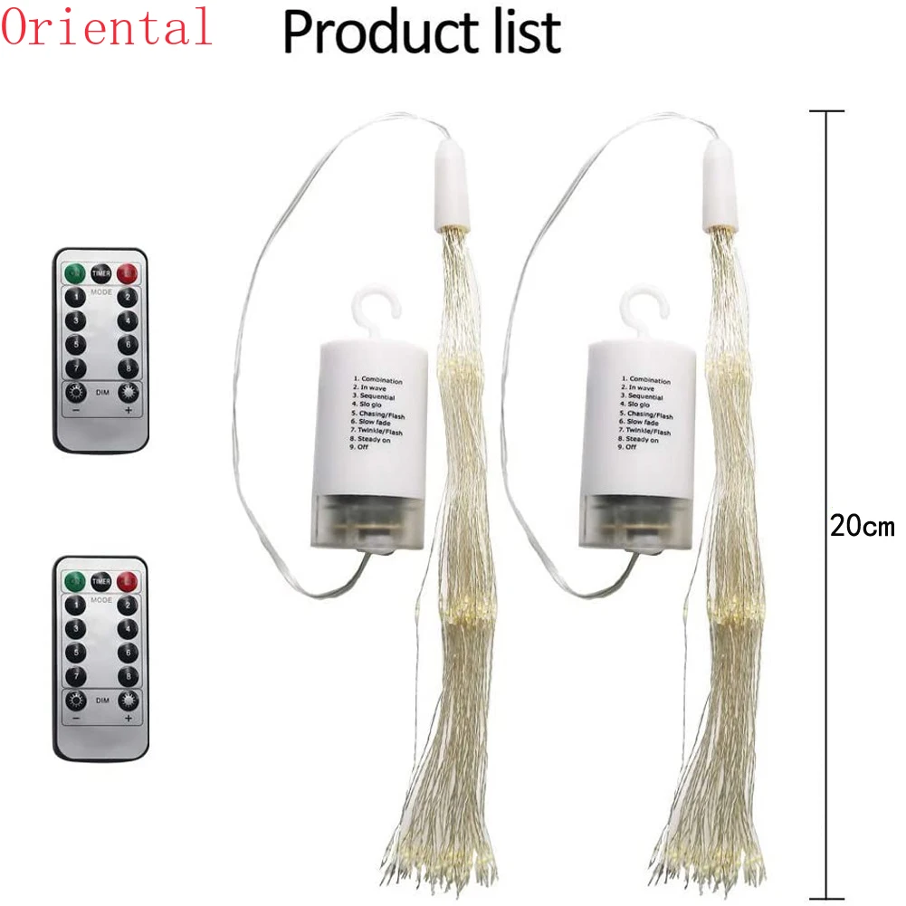 

Hanging Starburst Firework Lights, 240 LEDs String Lights DIY Firework Copper Light 8 Modes Dimmable String Fairy Lights, 2 pcs