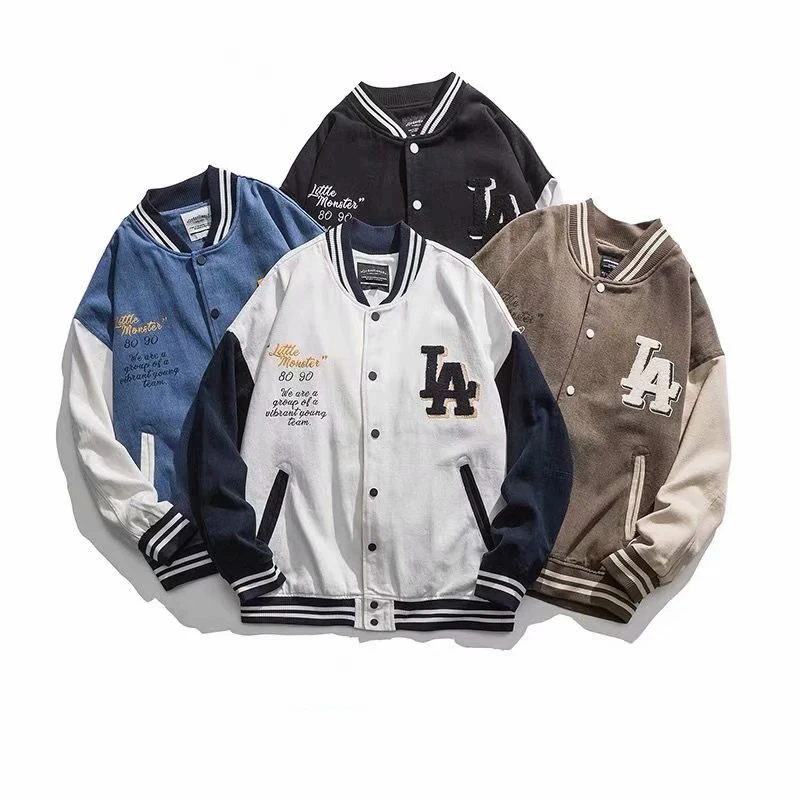 

Spring Autumn Street Retro Embroidery Baseball Uniform Jacket Men and Women Trendy Brand Japan Fashion Men Clothing Jacket Men