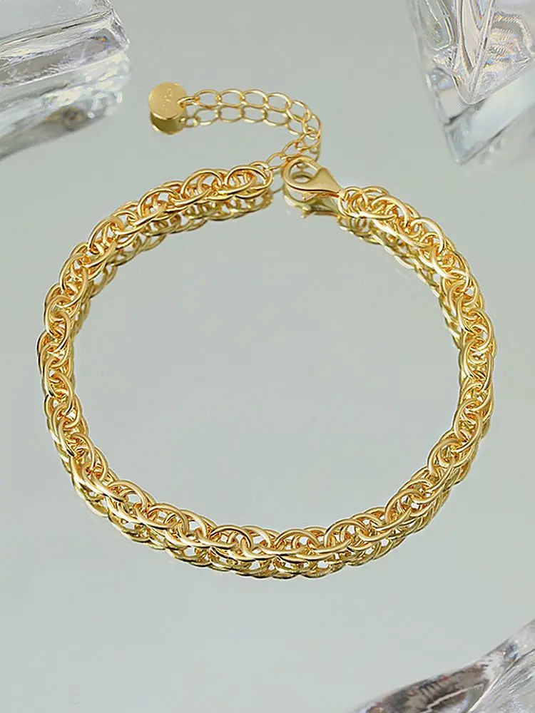 Браслет женский из серебра 925 пробы плетеный ручной работы | Украшения и