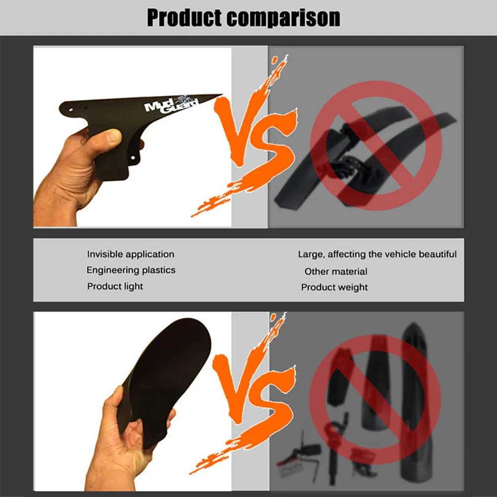 Bike Wings MTB Mud Guard Bicycle Fenders Hot Sale Front Rear Splash Fender Trendy DIY Road Parts Cycling Accessories | Спорт и