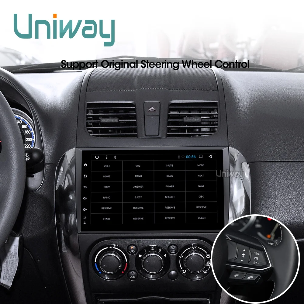 Uniway ATY9071 Android 8.1 автомобильный DVD для Suzuki SX4 2006 2007 2008 2009 2010 2011 2012 2013 автомобилей Радио Навигация