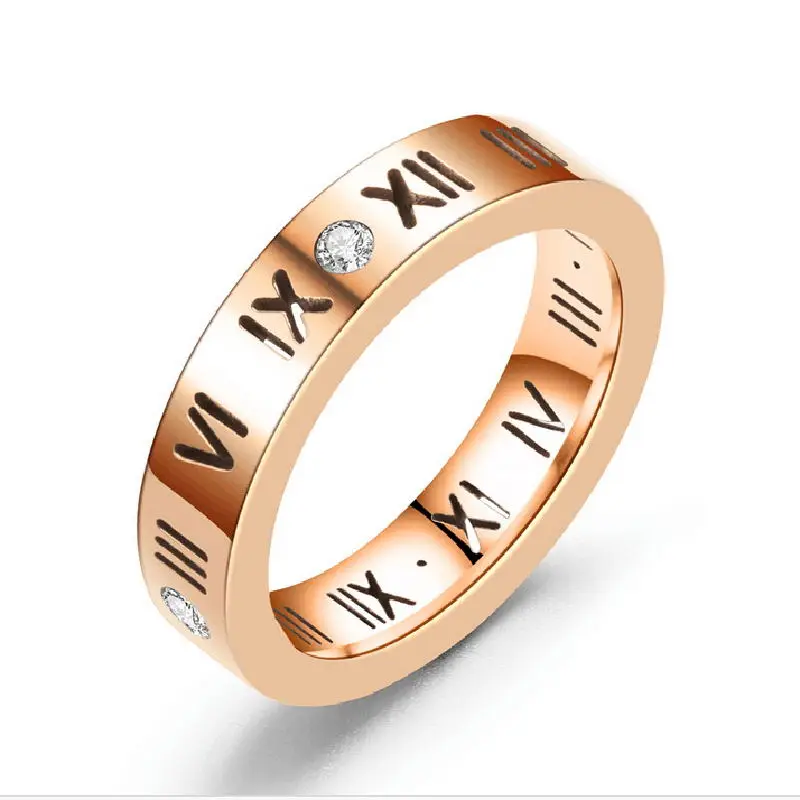 Европейский и американский бренд римские цифры кольца для женщин Свадебные