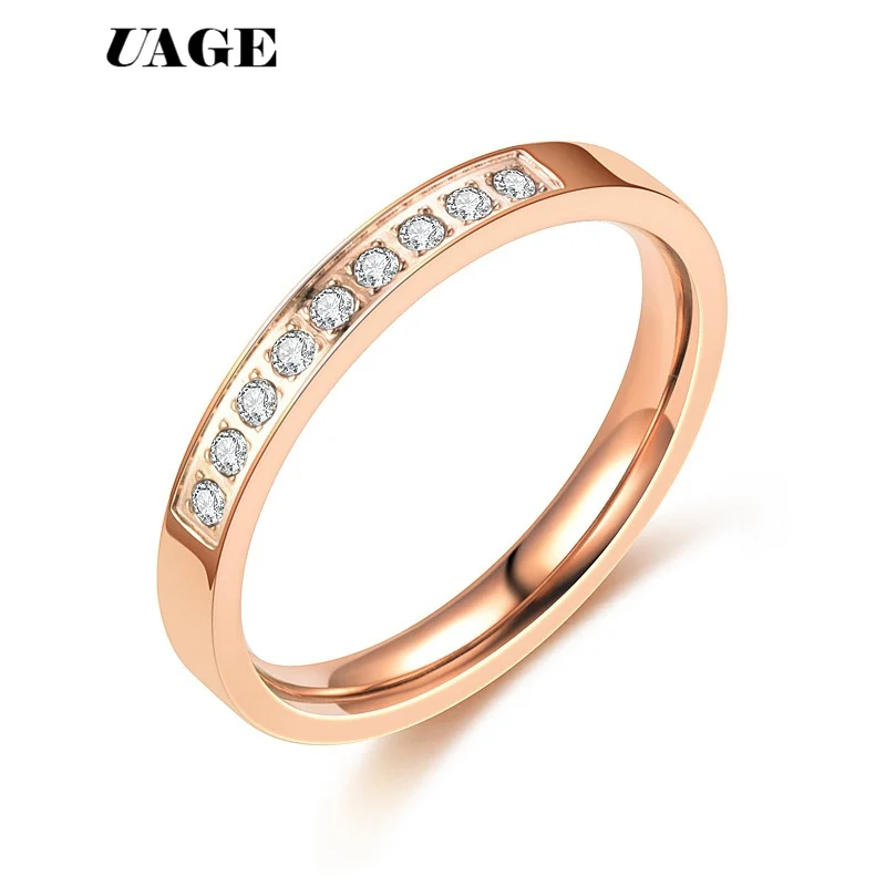 Кольца женские из титановой нержавеющей стали черного и серебряного цвета с