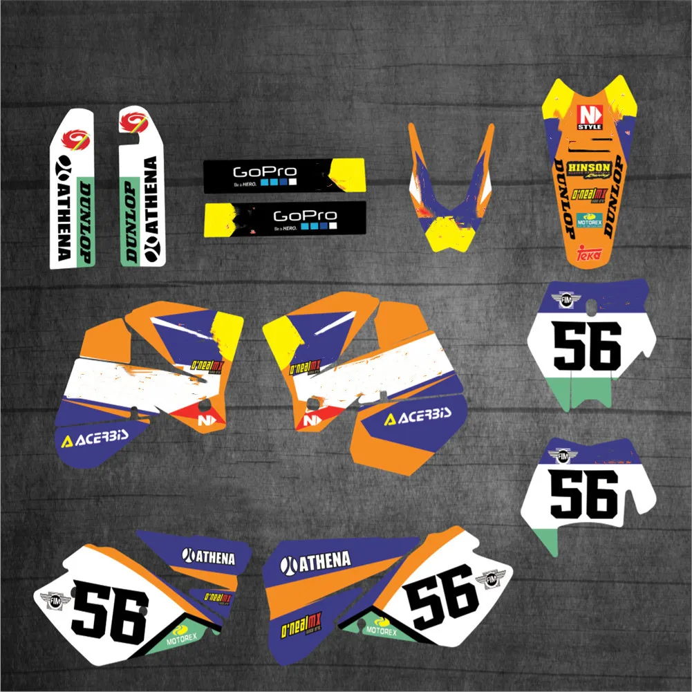 Индивидуальные графические и технические наклейки для мотоциклов KTM 2005 2006 2007 EXC XC