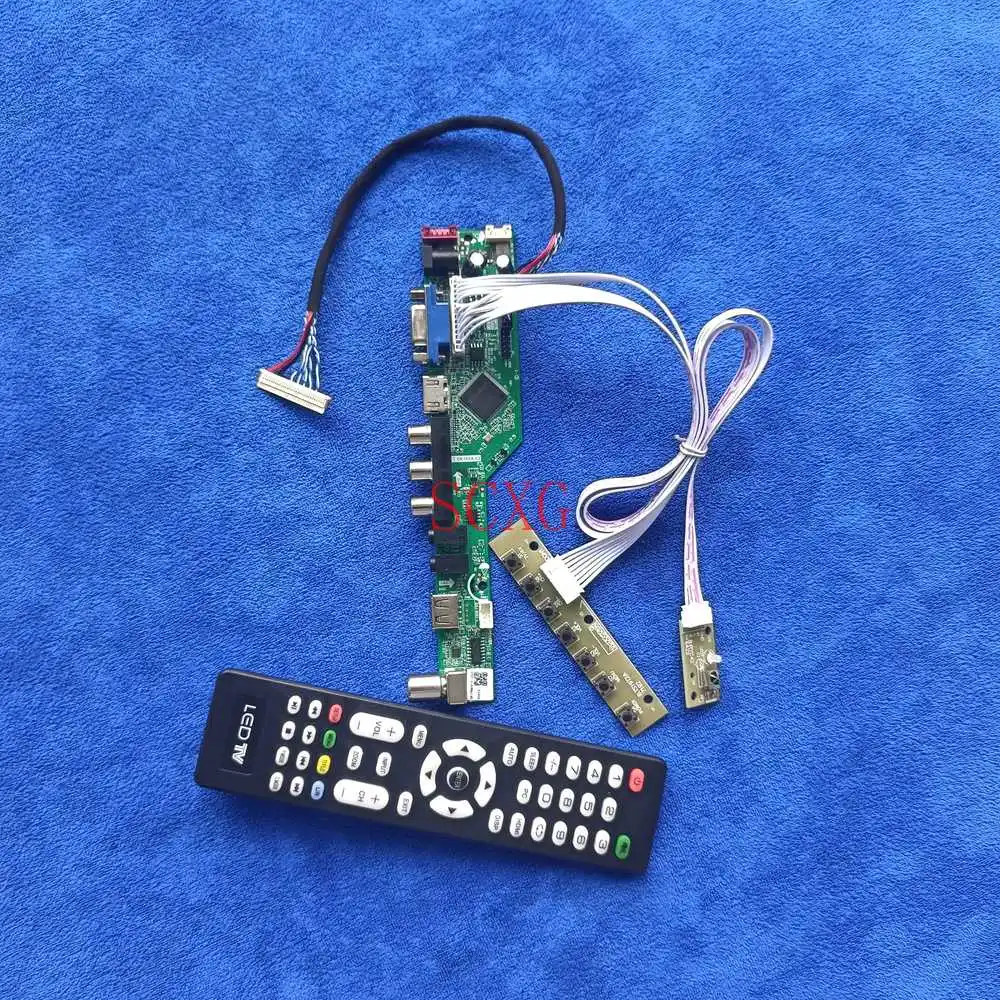 

Monitor drive card 30Pin-LVDS For HSD100IFW1/HSD100IFW2/HSD100IFW4/HSD101PFW2 AV VGA USB HDMI-compatible LED 1024*600 Analog KIT