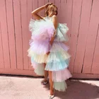 Женское длинное вечернее платье, разноцветное платье с орхидеями, в пол, с завязками, на заказ, 2020