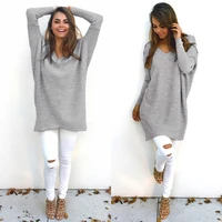women sweater dress v neck long sleeve pullovers loose sweater knitted oversized jumper casual womens sweaters autumn winter