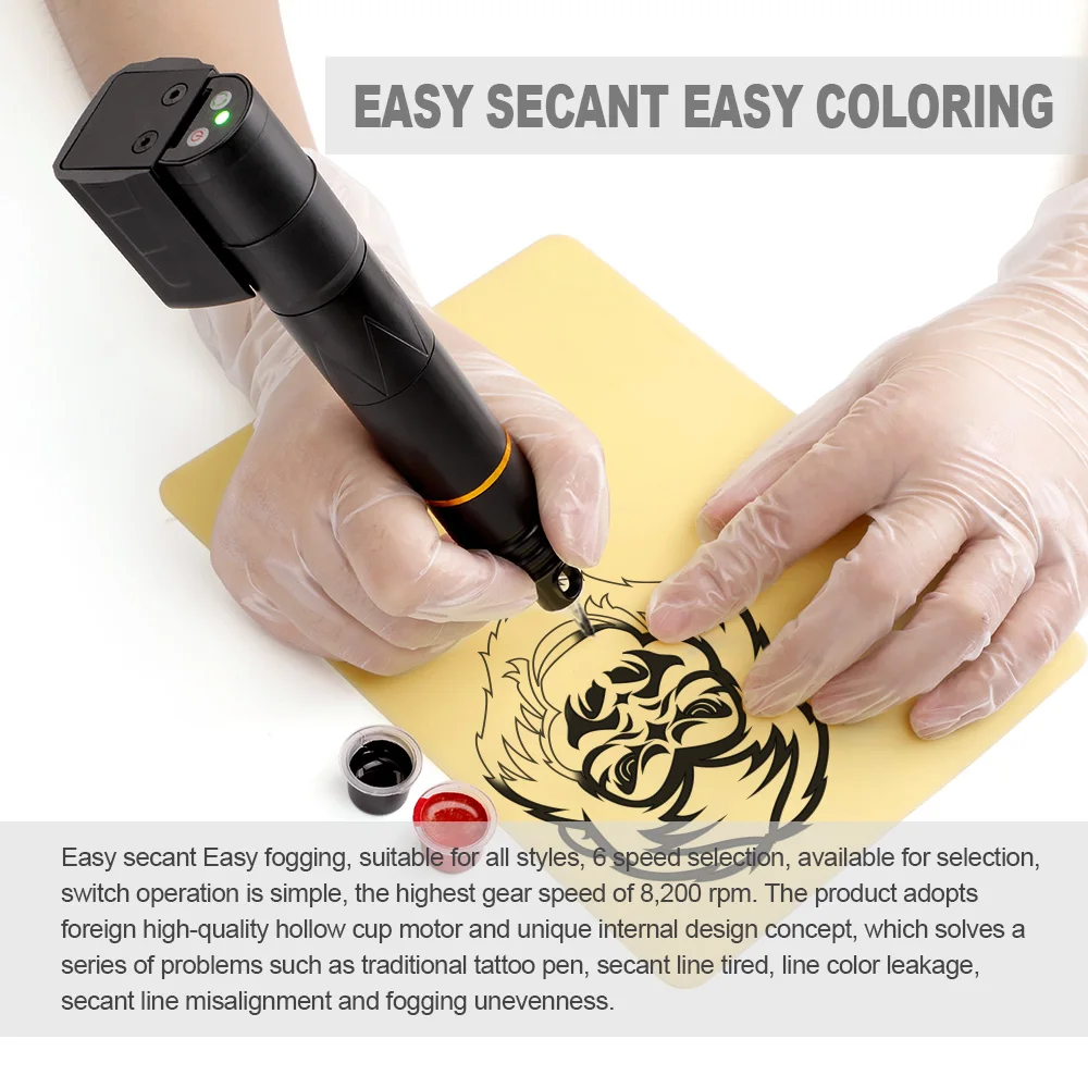 New Wireless Motor Tattoo Pen Tattoo Machine Motor Machine Tattoo Gun Wireless Tattoo Pen Permanent Tattoo Equipment Tools