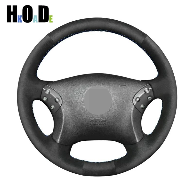 Чехол рулевого колеса автомобиля для Mercedes Benz W203 C Class 2001 2007DIY сшитый вручную черный