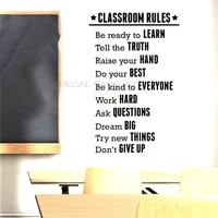 wall stickers wxduuz classroom rules wall decal education sticker inspirational vinyl art decor bedroom home poster