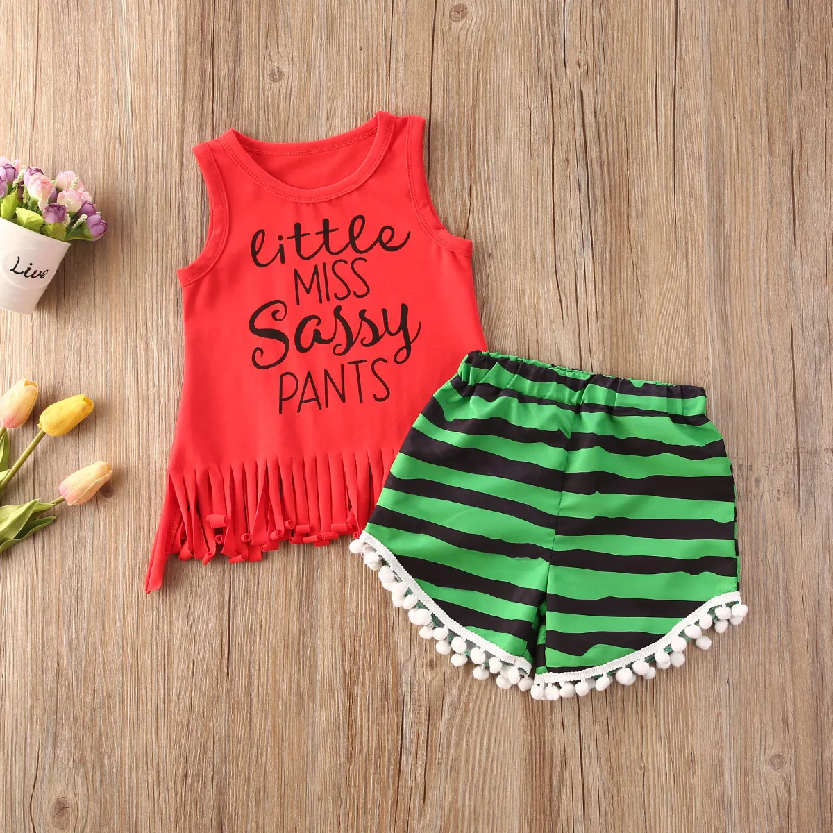 Женский летний комплект одежды для маленьких девочек и мальчиков красный жилет