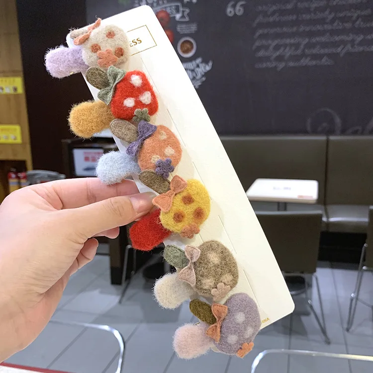 

Hair Accessories Hair Clips for Girls for Kids Princess Headwear Girls Birthday Holiday Gift Cute Mushroom BB Hair Clip