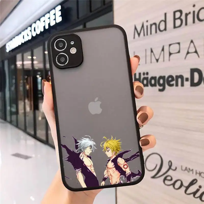 

anime seven deadly sins Phone Case For iphone 12 11 8 7 plus mini x xs xr pro max matte transparent cover