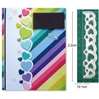 штампы для скрапбукинга Металлические штампы для рукоделия, штампы для вырезания, штамп в форме сердца, полосы, рамка, украшение, скрапбукинг, штампы для бумажных ножей, форма, лезвие, перфоратор, трафареты, штампы