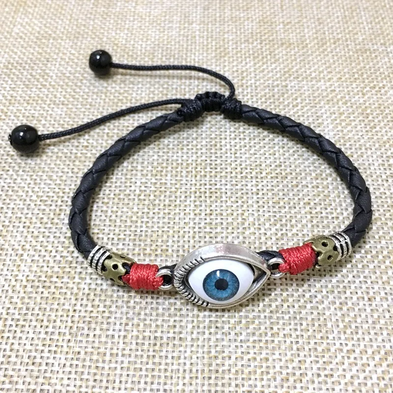 Европа и США турецкий голубой глаз пара ножной браслет ножные браслеты из кожи