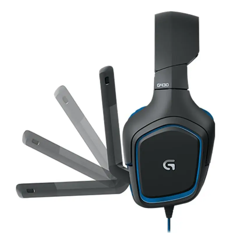 Гарнитура logitech G430 USB Проводная 7,1 объемная Регулируемая шумоподавление вращающиеся наушники для ПК/PUBG
