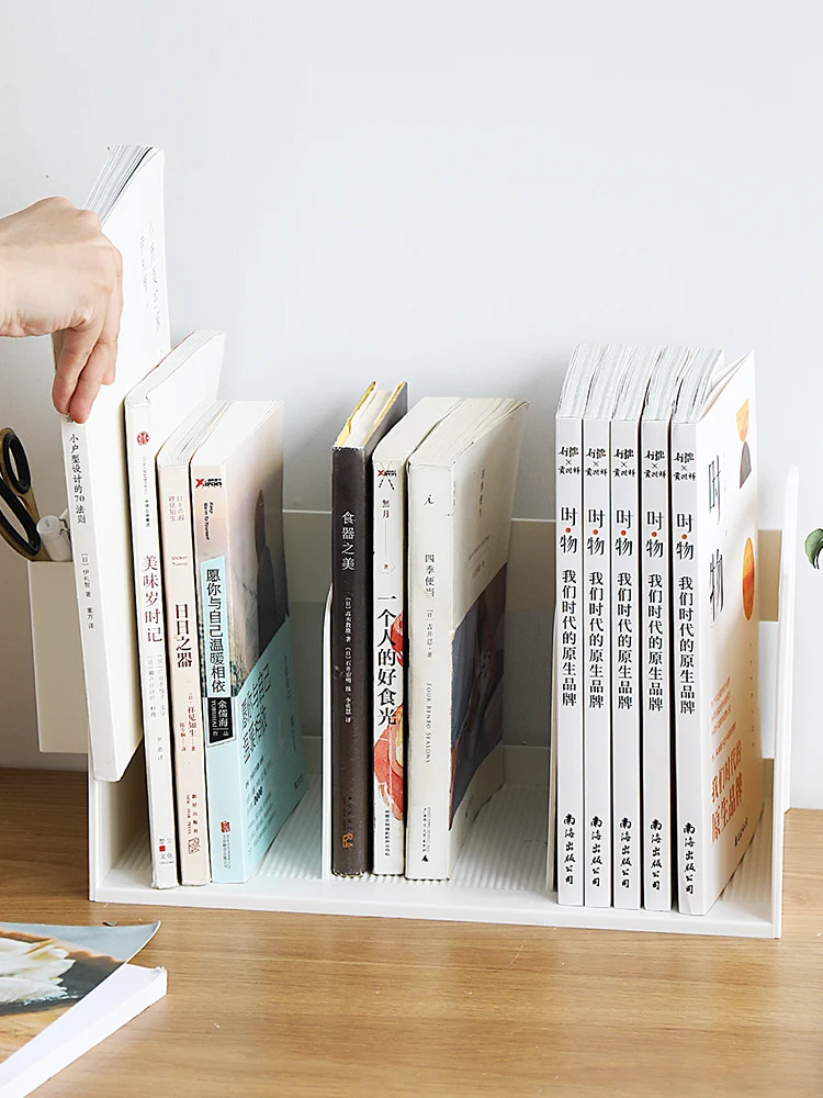 

Стол для студентов книжная полка для дома простая настольная полка книжная перегородка пластиковая детская полка для хранения и сортировк...