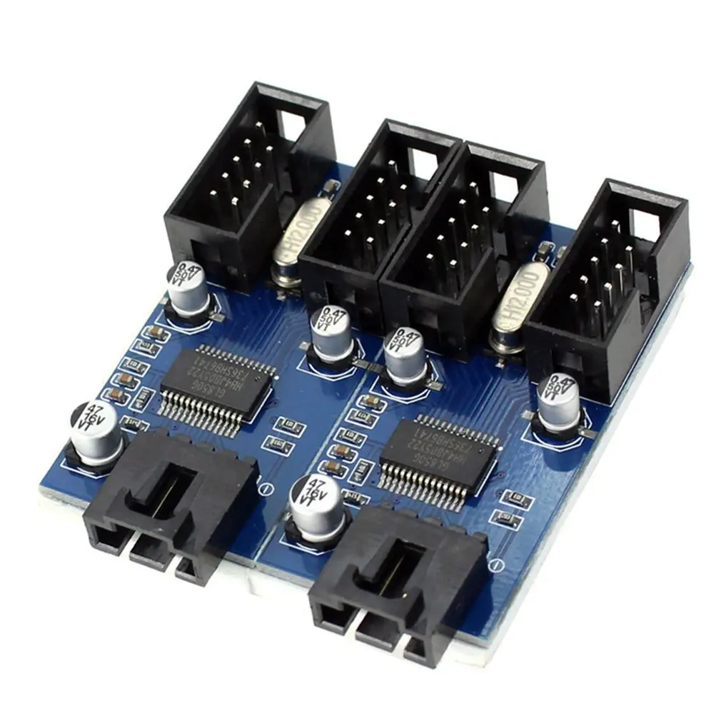 

Motherboard 9 Pin USB Header Splitter Male 1 To 4 Female Extension Splitter Cable Desktop Card 9-Pin Connector Adapter Port