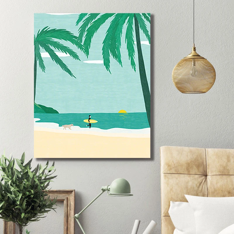 Diy краски по номерам картина Рисование с комплектами плоская живопись