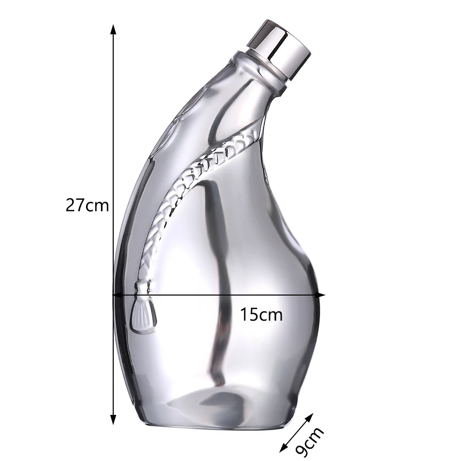 

BIUBIUTUA 53oz Stainless Steel Big Hip Flask Drink Alcohol Whiskey Flasks Russian Hot Ox Horn Hip Flask With Hoister As Gift