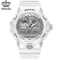 smael sport watch men waterproof top brand digital watches quality plastic watch band dual display wristwatch relogio masculino