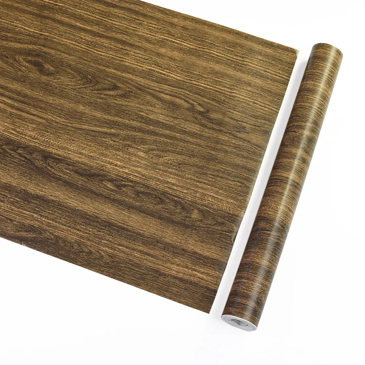 DIY 10 м водонепроницаемый ПВХ Виниловый дерево зерна самоклеющиеся обои кухонный