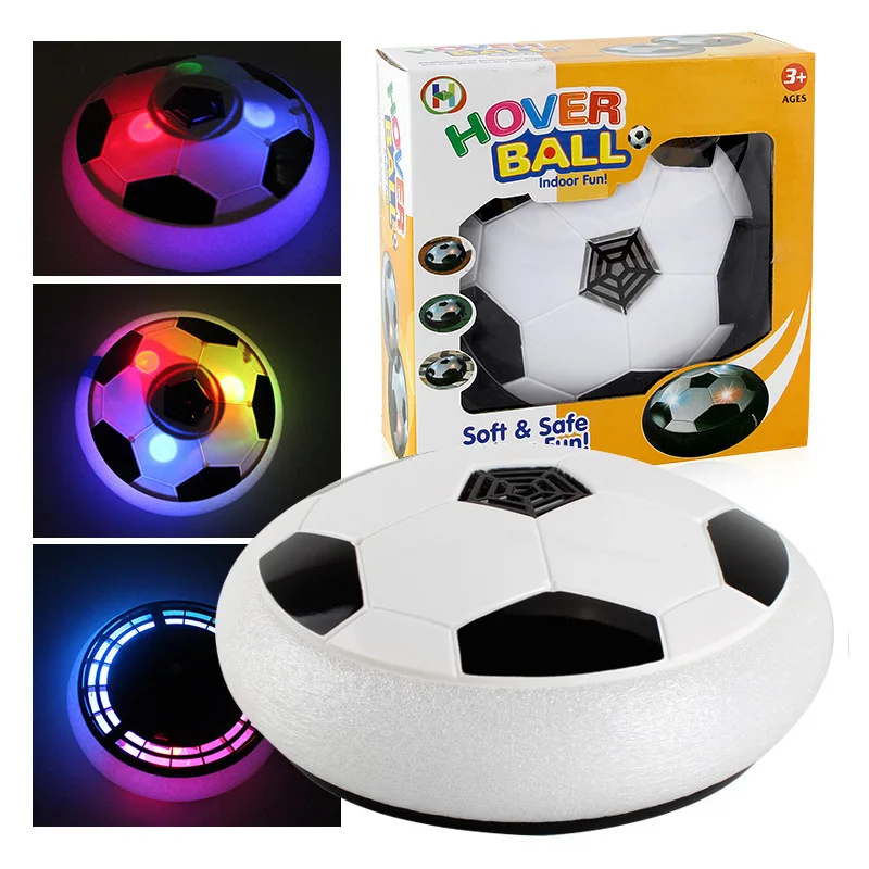 

LED Light Flashing Ball Toys Air Power Soccer Balls Disc Gliding Multi-surface Hovering Football Outdoor Sports Fun Kids Toys
