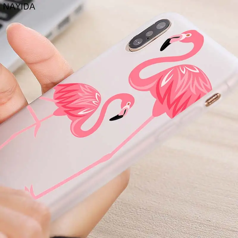 Мягкий чехол для Xiaomi 10 8 A2 A3 Cc9 Lite Mi 9se A1 6X 5X Note Pro Flamingo|Бамперы| |